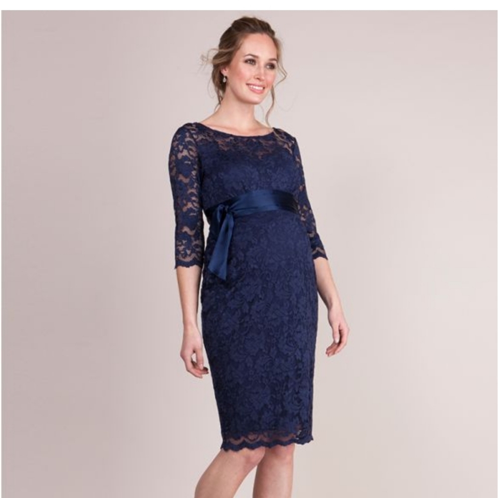 Seraphine maternity navy cocktail dress